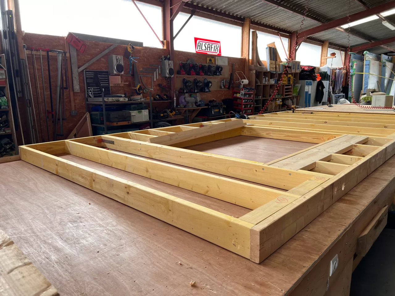 Assemblage mur ossature bois